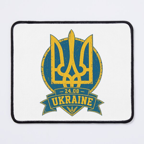 Item preview, Ukraine Independence Day Tryzub Emblem Blue and Yellow designed and sold by ML-Media.