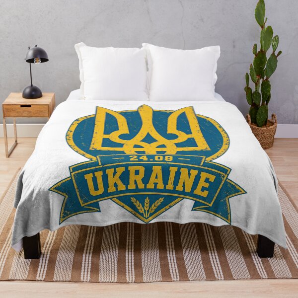 Item preview, Ukraine Independence Day Tryzub Emblem Blue and Yellow designed and sold by ML-Media.