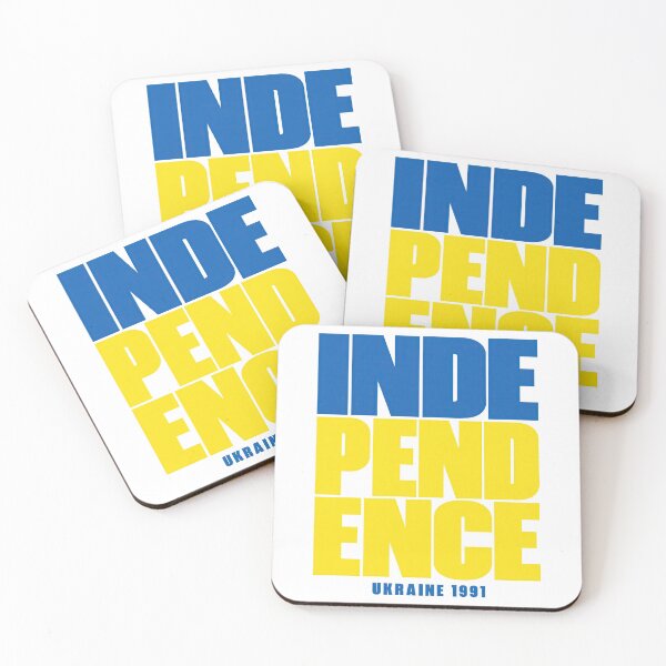 Item preview, Ukraine Independence 1991 Blue and Yellow Typography designed and sold by ML-Media.