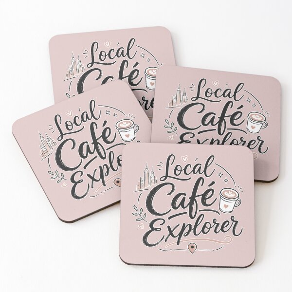 Item preview, Local Café Explorer | Coffee Lover Typography Design for Café Hoppers designed and sold by TheStephanieRome.