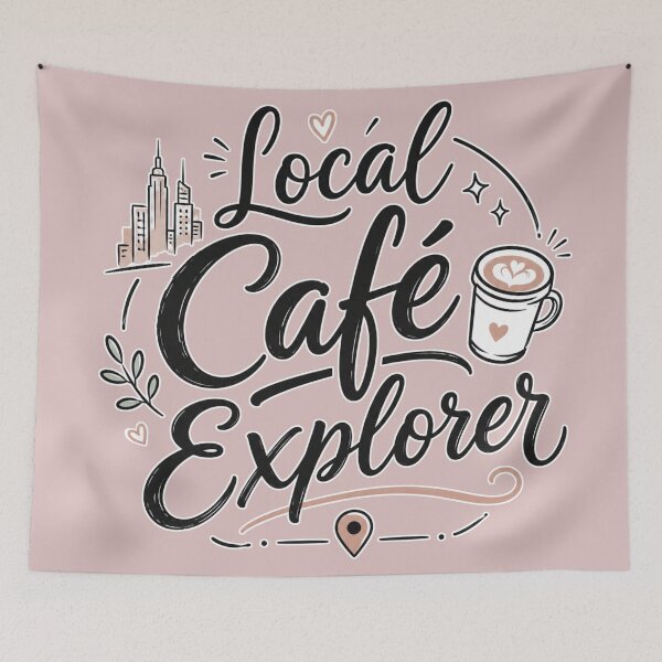 Item preview, Local Café Explorer | Coffee Lover Typography Design for Café Hoppers designed and sold by TheStephanieRome.