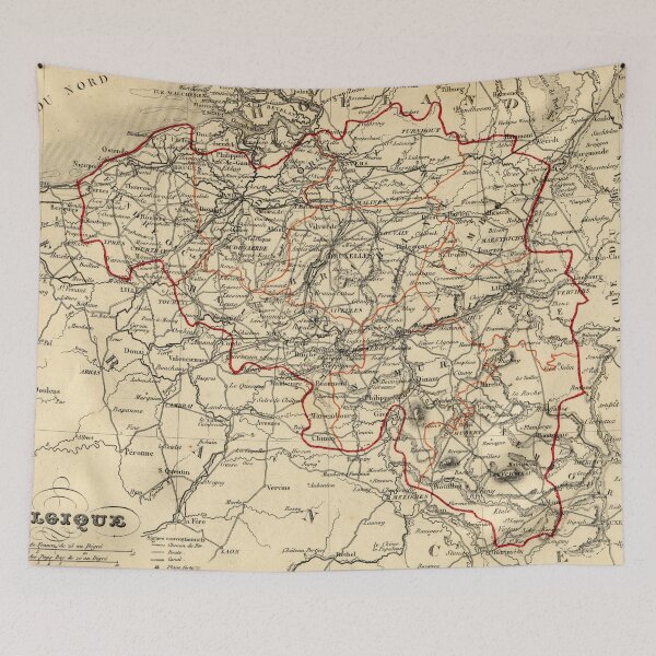 Item preview, Map of Belgium (1843) designed and sold by THE Company.