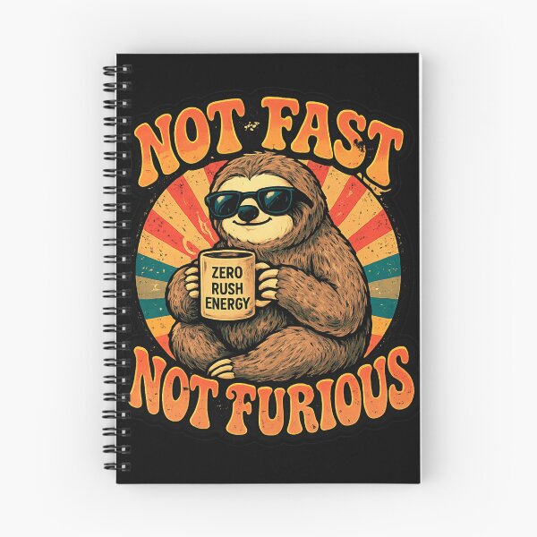 Item preview, Not Fast Not Furious Sloth Shirt, Funny Sloth Retro Tee, Lazy Animal Humor Graphic, 70s Vintage Aesthetic Cute Sloth T-Shirt designed and sold by hyper retro.