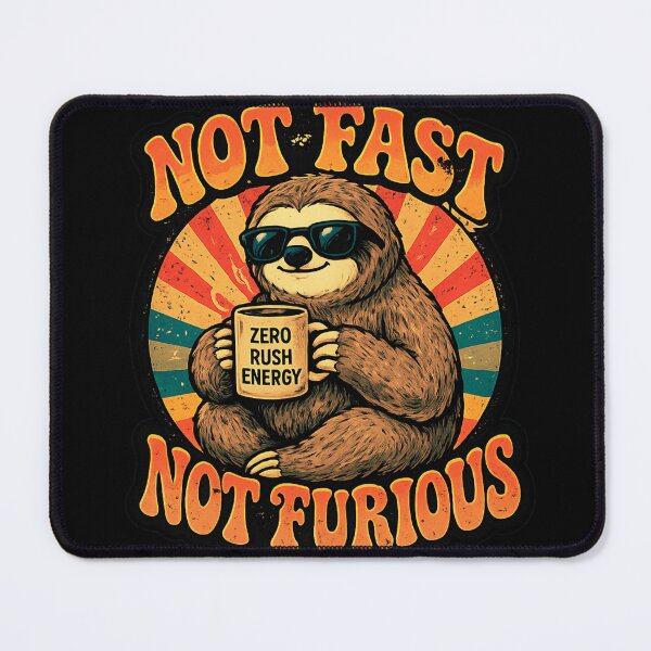 Item preview, Not Fast Not Furious Sloth Shirt, Funny Sloth Retro Tee, Lazy Animal Humor Graphic, 70s Vintage Aesthetic Cute Sloth T-Shirt designed and sold by hyper retro.