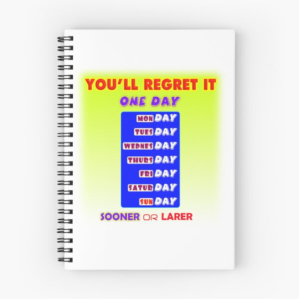 Item preview, You'll Regret it One Day, Motivational Typography Design designed and sold by T2T-ees.