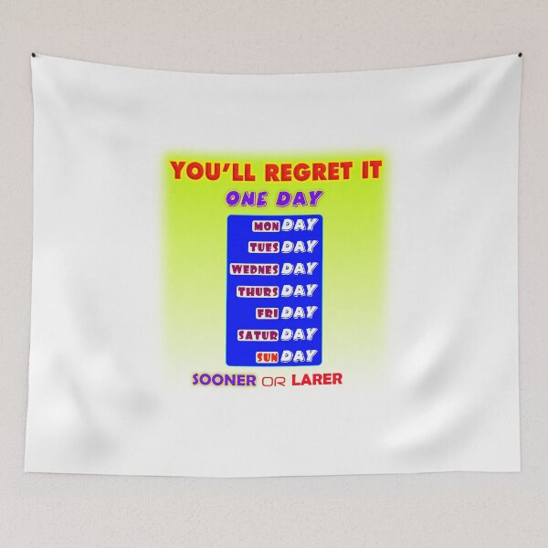 Item preview, You'll Regret it One Day, Motivational Typography Design designed and sold by T2T-ees.