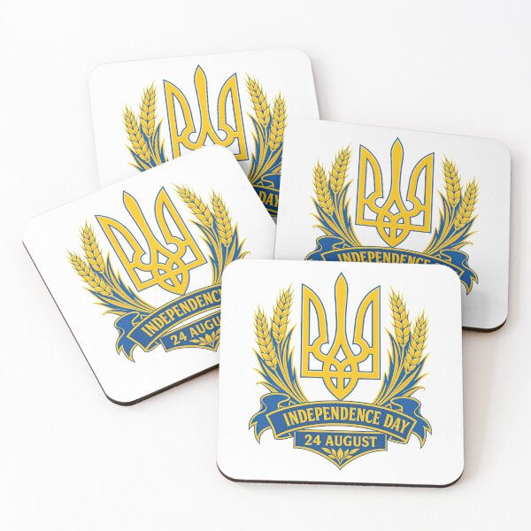 Item preview, Ukraine Independence Day Tryzub Wheat Emblem 24 August designed and sold by ML-Media.