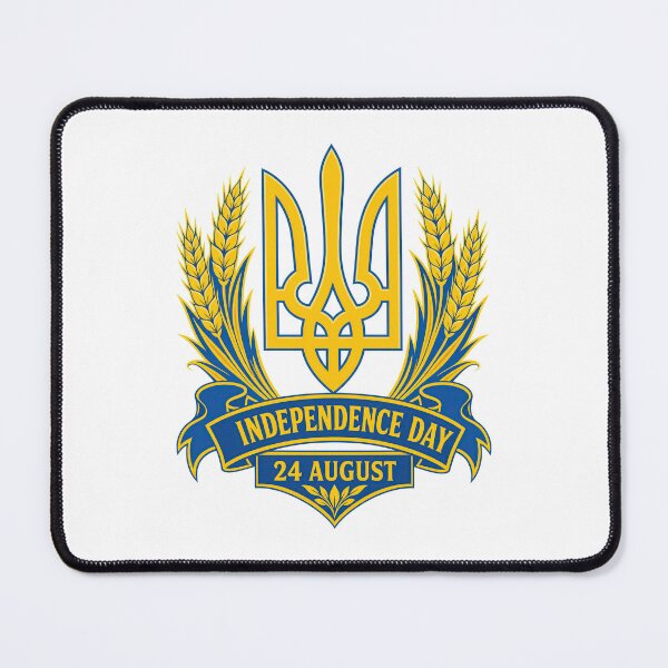 Item preview, Ukraine Independence Day Tryzub Wheat Emblem 24 August designed and sold by ML-Media.