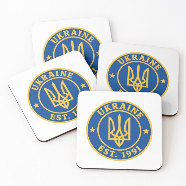Item preview, Ukraine Tryzub Emblem Blue and Yellow Patriot Design designed and sold by ML-Media.