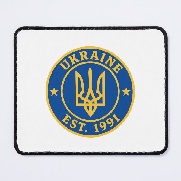 Item preview, Ukraine Tryzub Emblem Blue and Yellow Patriot Design designed and sold by ML-Media.