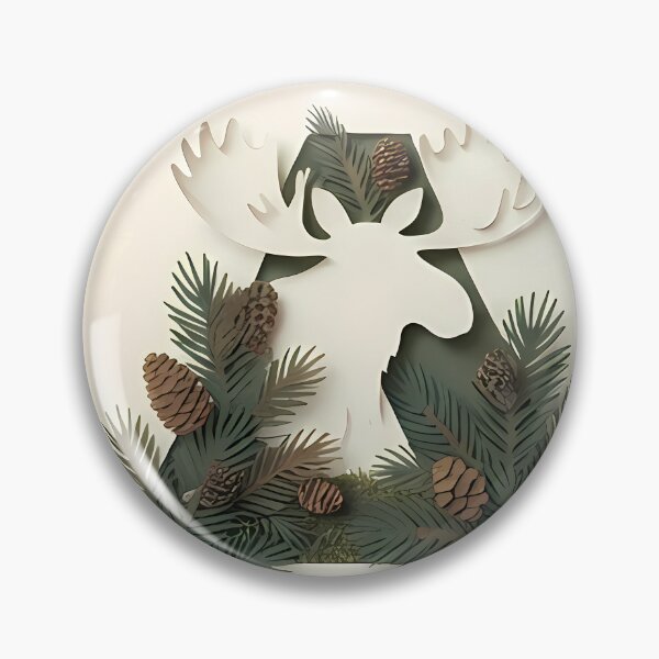 Item preview, The Moose’s Majesty - Botanical Papercut | Verdia Collection designed and sold by Verdiami.