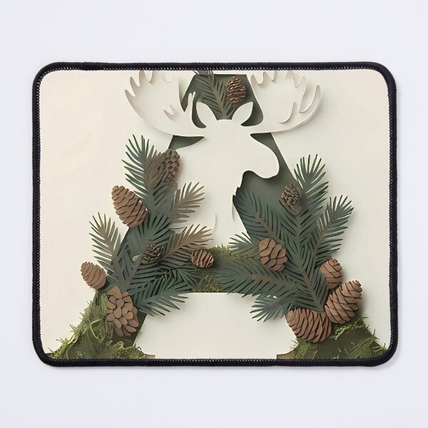 Item preview, The Moose’s Majesty - Botanical Papercut | Verdia Collection designed and sold by Verdiami.