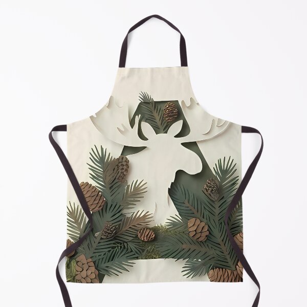 Item preview, The Moose’s Majesty - Botanical Papercut | Verdia Collection designed and sold by Verdiami.