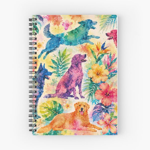 Item preview, Colorful Tropical Watercolor Dog Art designed and sold by A-C-G.