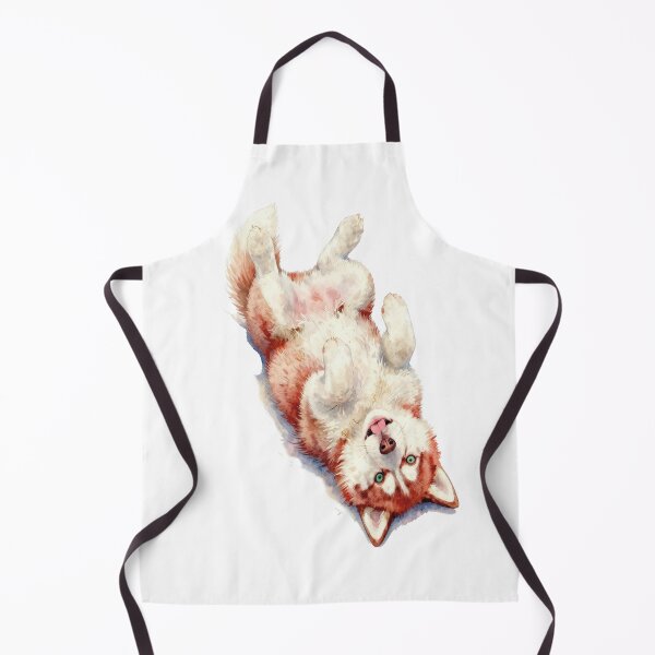 Item preview, Acuarela de un cachorro de husky siberiano rojo jengibre designed and sold by WildArtIT.