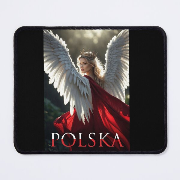 Item preview, Polska Angel Queen White Wings Red Cape Realistic Poland designed and sold by Amber Sky Creations.