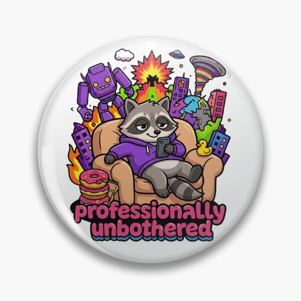 Item preview, Professionally Unbothered Chill Raccoon designed and sold by Randomnessy.