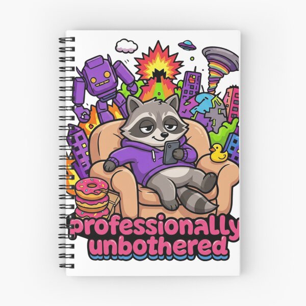 Item preview, Professionally Unbothered Chill Raccoon designed and sold by Randomnessy.