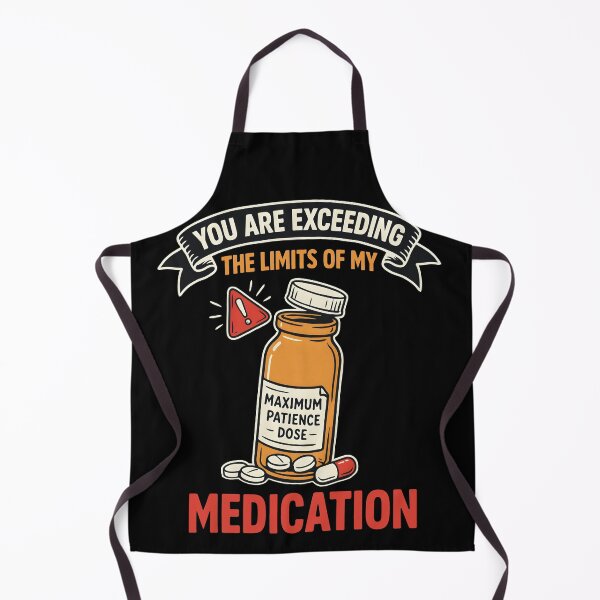 Item preview, You Are Exceeding The Limits of My Medication Funny Pill Bottle Meme Design designed and sold by SkymarArt.
