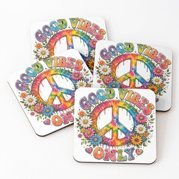 Item preview, Good Vibes Only Rainbow Peace Sign designed and sold by HippyRikky.