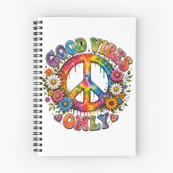 Item preview, Good Vibes Only Rainbow Peace Sign designed and sold by HippyRikky.