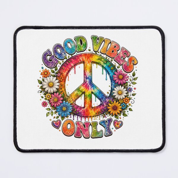 Item preview, Good Vibes Only Rainbow Peace Sign designed and sold by HippyRikky.