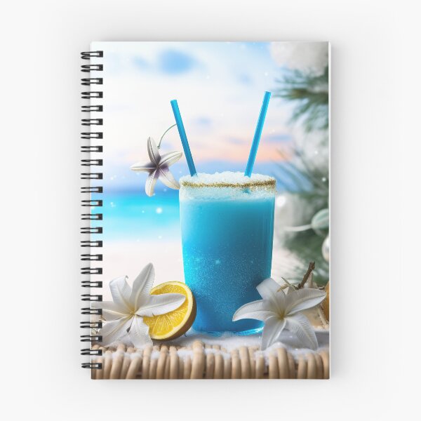 Aperçu de l'œuvre Cocktail de Noël glacé bleu tropical créée et vendue par GraffiTimi.