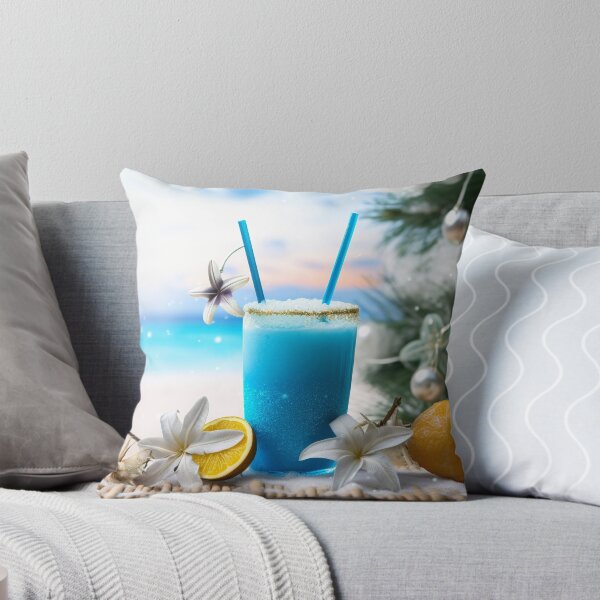 Item preview, Cóctel navideño helado azul tropical designed and sold by GraffiTimi.