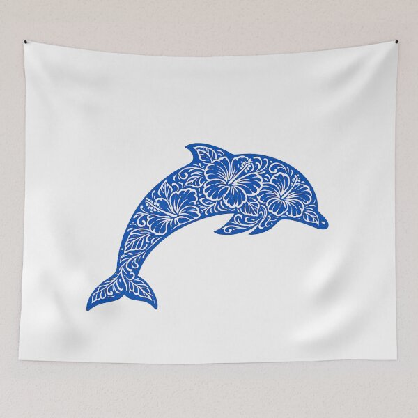 Item preview, Tropical Hibiscus Dolphin designed and sold by OTSC.