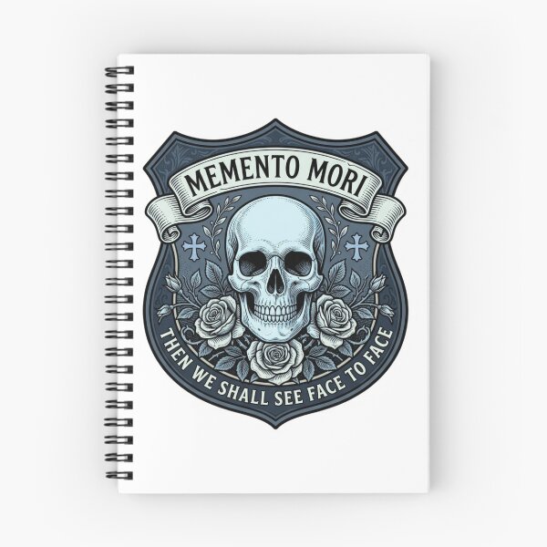 Item preview, Memento Mori Skull Shield Then We Shall See Face To Face Catholic designed and sold by raedattia.