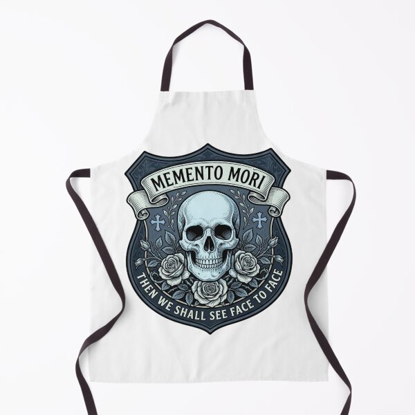 Item preview, Memento Mori Skull Shield Then We Shall See Face To Face Catholic designed and sold by raedattia.