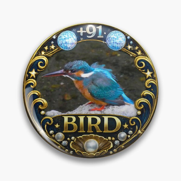 Item preview, +91BIRD LADY Logo: Godzilla Cobalt Blue Kingfisher Edition designed and sold by Plus91BIRD.