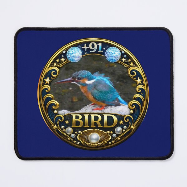 Item preview, +91BIRD LADY Logo: Godzilla Cobalt Blue Kingfisher Edition designed and sold by Plus91BIRD.