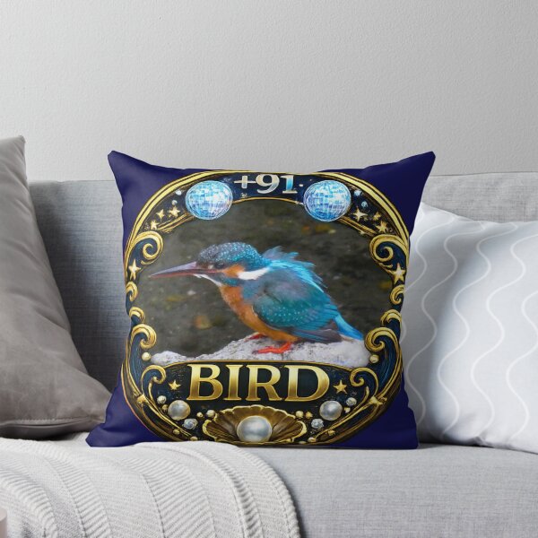 Item preview, +91BIRD LADY Logo: Godzilla Cobalt Blue Kingfisher Edition designed and sold by Plus91BIRD.
