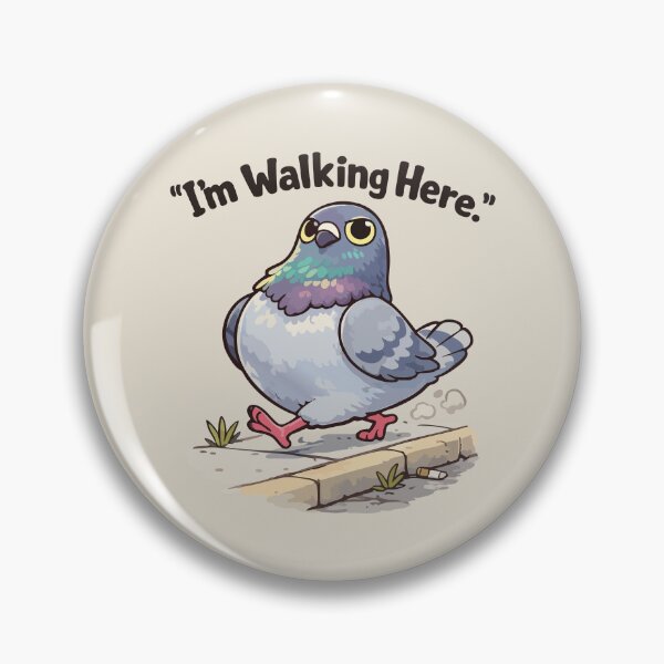 Item preview, I'm Walking Here Funny Pigeon Sticker Cute City Bird Meme Gift designed and sold by SimplePoDesign.