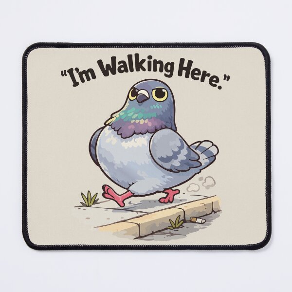 Item preview, I'm Walking Here Funny Pigeon Sticker Cute City Bird Meme Gift designed and sold by SimplePoDesign.