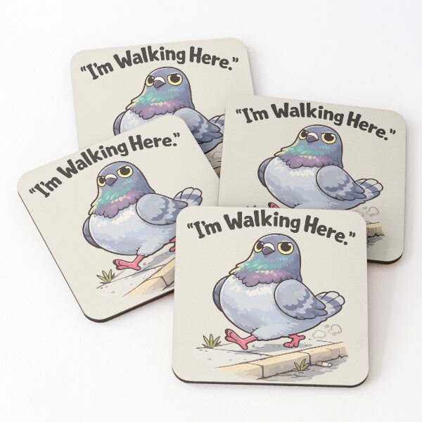 Item preview, I'm Walking Here Funny Pigeon Sticker Cute City Bird Meme Gift designed and sold by SimplePoDesign.