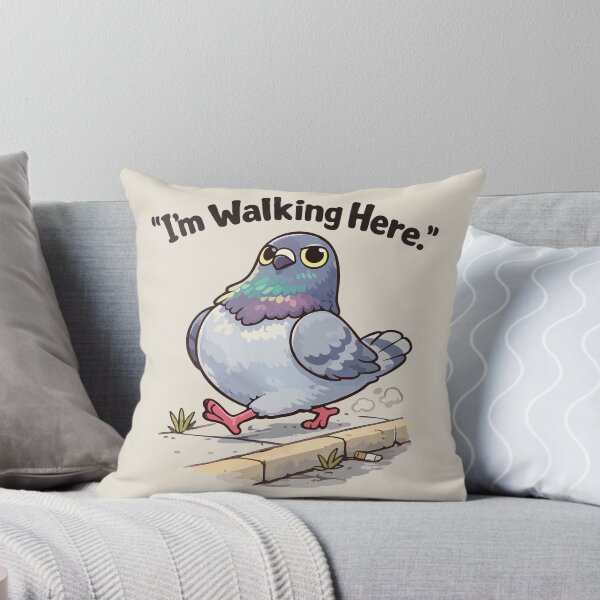Item preview, I'm Walking Here Funny Pigeon Sticker Cute City Bird Meme Gift designed and sold by SimplePoDesign.