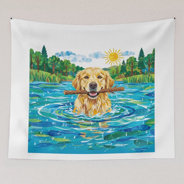 Item preview, Golden Retriever Portrait Art designed and sold by Home Decor Art.