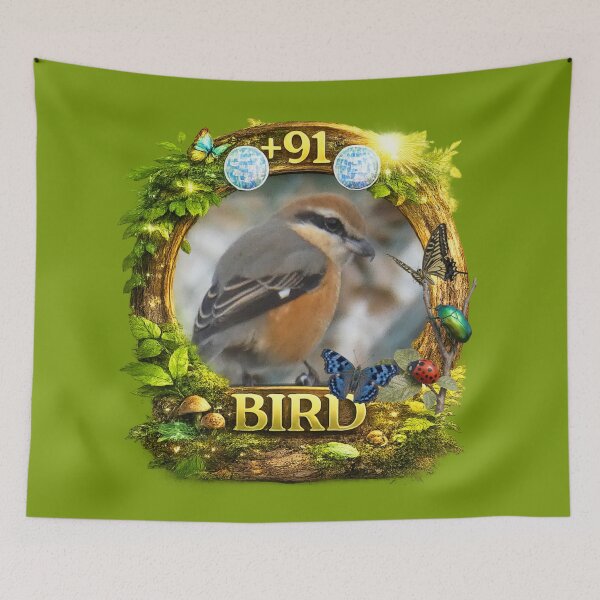 Item preview, +91BIRD Mozu Logo: Urban Oasis Bull-headed Shrike Edition designed and sold by Plus91BIRD.