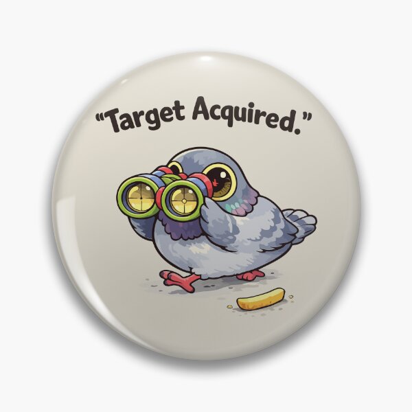 Item preview, Target Acquired Funny Pigeon Sticker Cute Bird Watching Meme Gift designed and sold by SimplePoDesign.