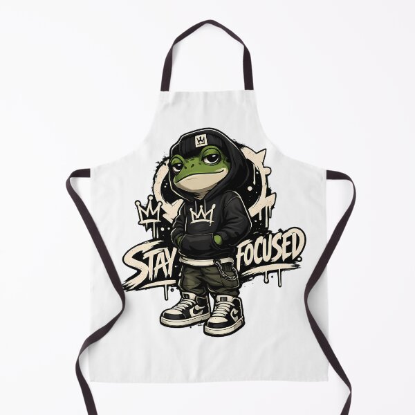 Item preview, Stay Focused Frog Streetwear Cartoon | Urban Hip Hop Mascot Sticker designed and sold by Aesthicer.