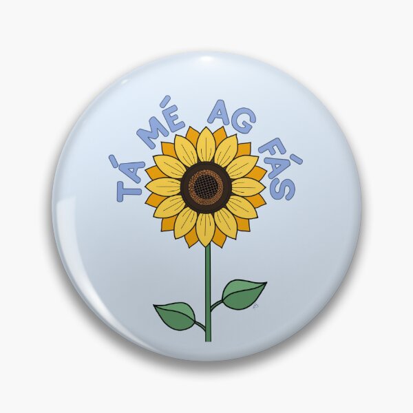 Item preview, Tá mé ag fás: I AM GROWING (as Gaeilge / in Irish) Sunflower designed and sold by BrokenIrish.