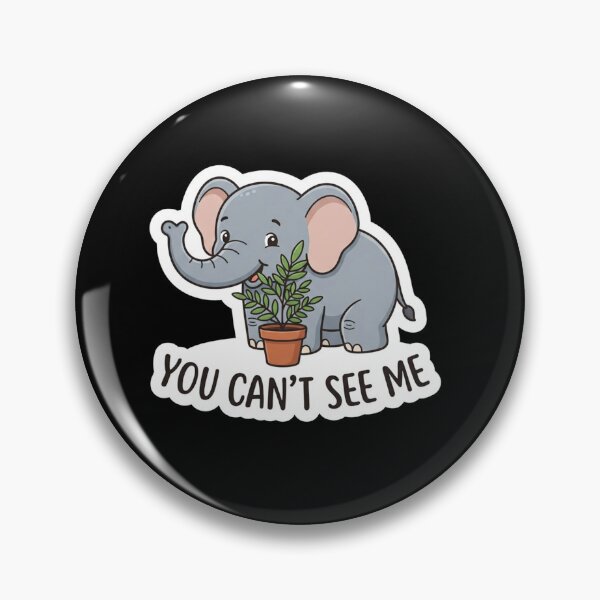 Item preview, Cute Little Elephant Hiding Behind Plant designed and sold by Owcomm.