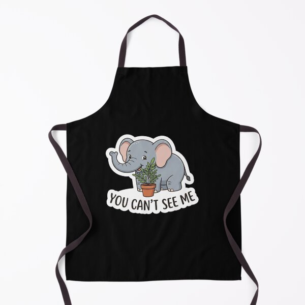 Item preview, Cute Little Elephant Hiding Behind Plant designed and sold by Owcomm.