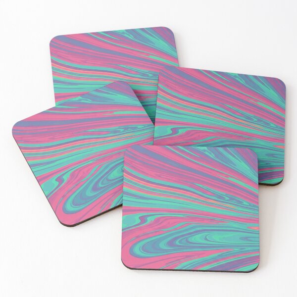 Item preview, Retro Neon Fluid Swirl - Psychedelic Liquid Marble Art designed and sold by Dzblack.