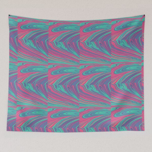 Item preview, Retro Neon Fluid Swirl - Psychedelic Liquid Marble Art designed and sold by Dzblack.