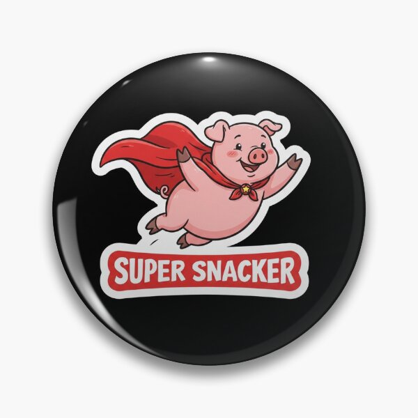 Item preview, Cute Flying Superhero Pig Super Snacker designed and sold by Owcomm.