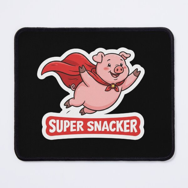Item preview, Cute Flying Superhero Pig Super Snacker designed and sold by Owcomm.