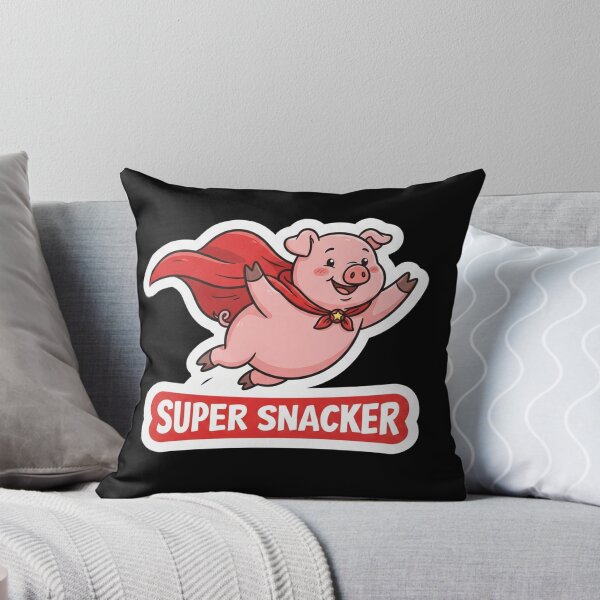 Item preview, Cute Flying Superhero Pig Super Snacker designed and sold by Owcomm.